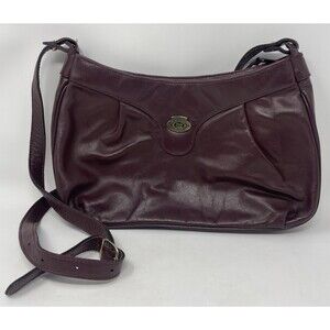 Vintage Etienne Aigner 70’s Handcrafted Leather Shoulder Bag Oxblood Zip Pocket